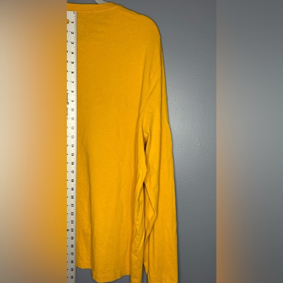 J Crew Soft Washed Long Sleeve Crewneck T-Shirt l Mens Size 2X Gold Luxury Basic - Picture 4 of 9